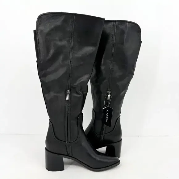 Naturalizer Womens dda Over-The-Knee Boots US 7 M Wide Calf Black Leather EUC - Picture 4 of 13